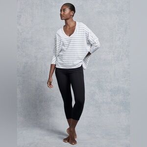 Frank & Eileen - Deep V-Neck Tee in White/DarkGrey